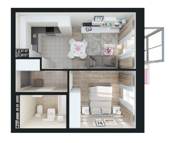 Планування квартири 35 кв. м.