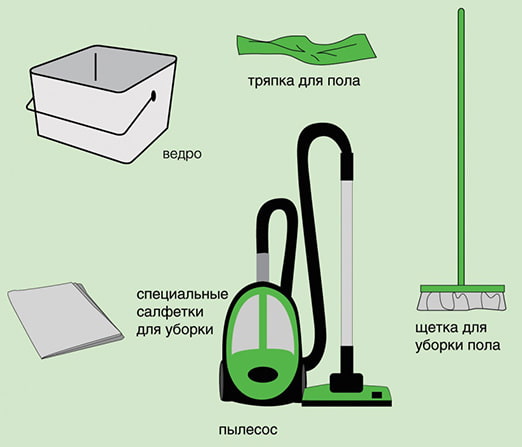 інструменти для чищення за лінолеуму