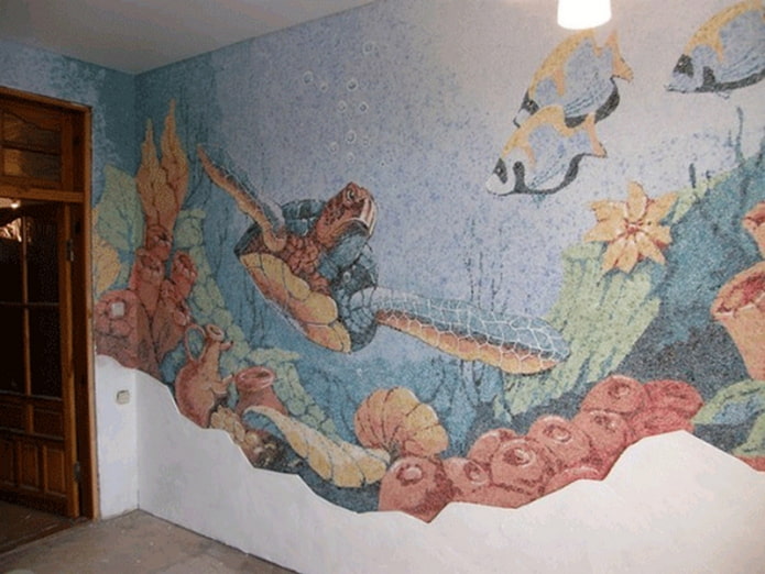 морський малюнок з рідких шпалер